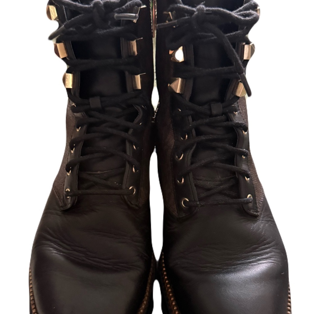 Michael Kors Black and Brown Combat Boots - Picture 2 of 3